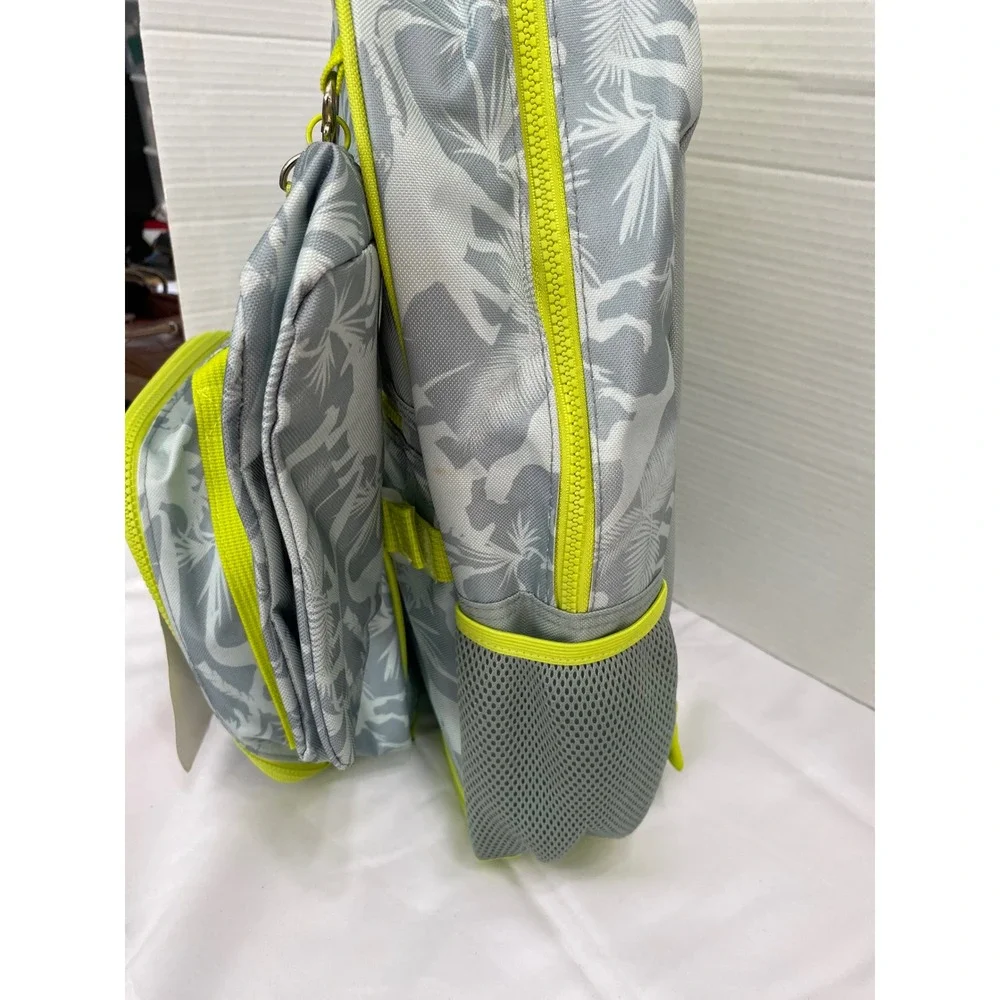 Wonder Nation Backpack Set Boys One Size Green Tropical Dino 3 Piece Adjustable